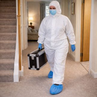 Disposable Overshoes Blue Polythene - SOB0104