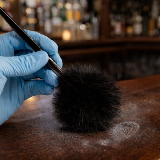Fingerprint Brush - Black Feather