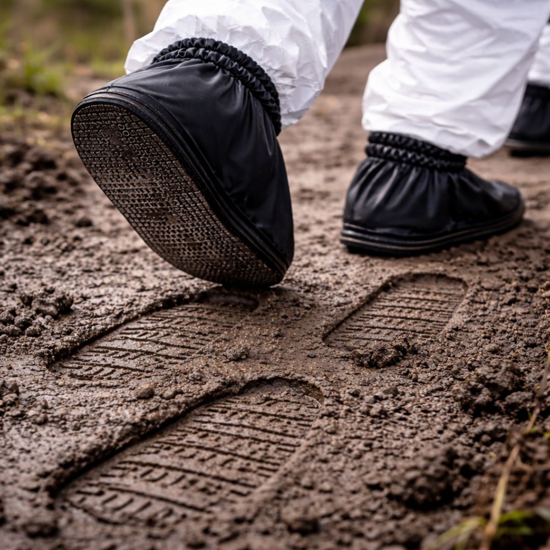 Overshoes Embossed Police Large