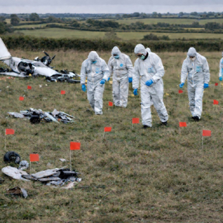 Red Evidence Marking Flags