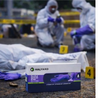 HALYARD Purple Nitrile 12" Gloves XSmall - TEG0102SXS