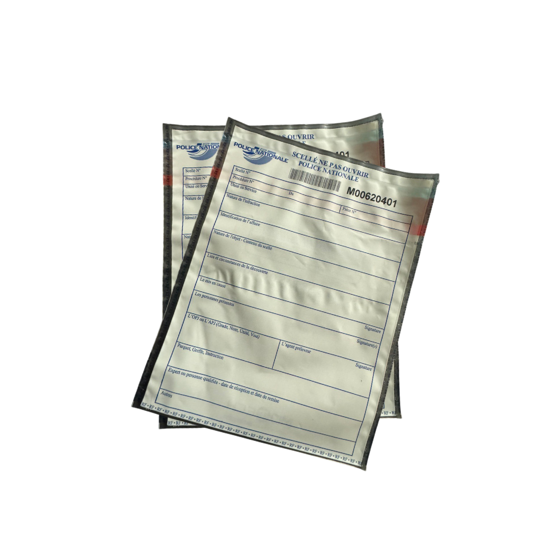 Tamper Evidence Bags French " Police Nationale " Tetra Scene Of Crime